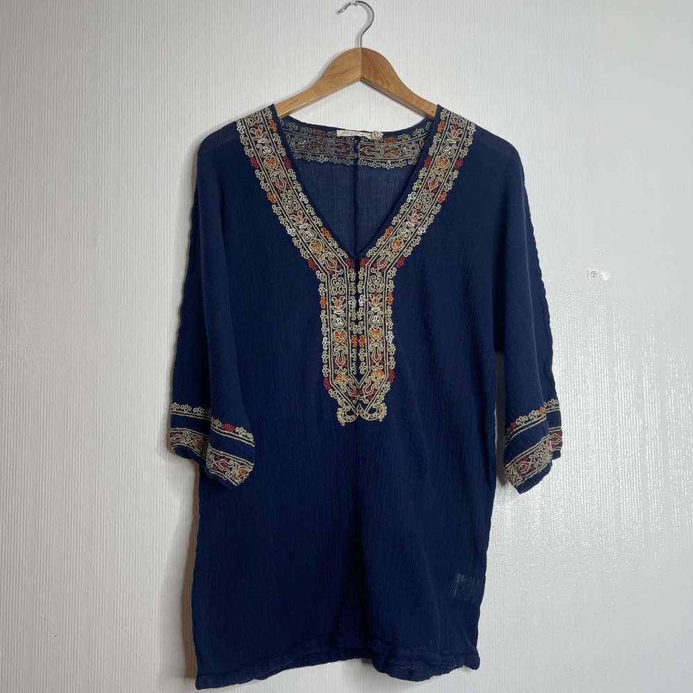 Joie a La Plage Embroidered Bahamas Tunic Cover Up. Size M